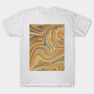 Rainbow Marble Organic Texture T-Shirt